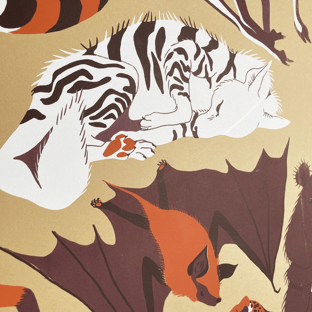 Sérigraphie 'Faune d'Asie'