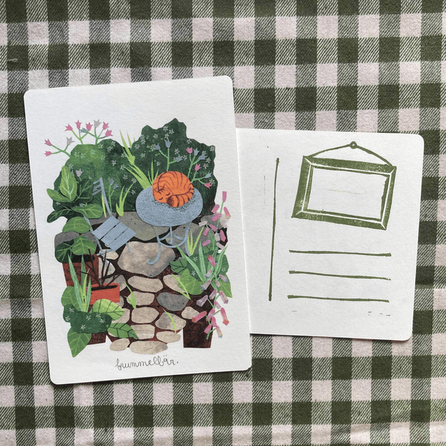 Carte postale "Jardin paisible"
