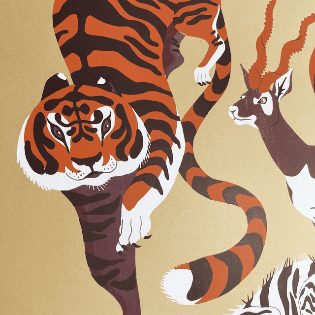 Sérigraphie &#039;Faune d&#039;Asie&#039;
